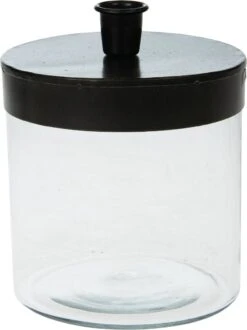 Dijk Natural Collections Kandelaar Zwart / Zilver D 13 H 16 Cm