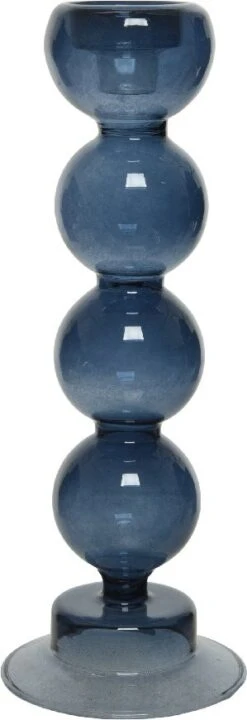 Decoris Kandelaar Blauw D 8 H 24,5 Cm