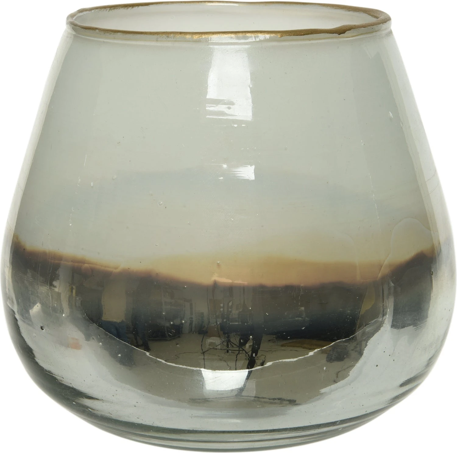 Decoris Waxinelichthouder Wit / Zilver D 14 H 14 Cm 3 Decoris Waxinelichthouder Wit / Zilver D 14 H 14 Cm