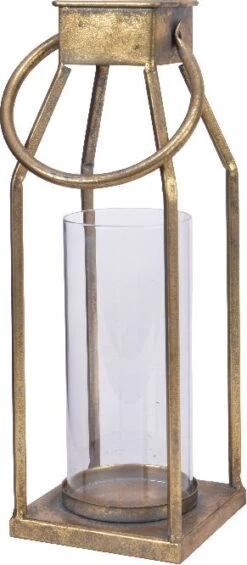 Decoris Lantaarn Goud 11 X 11 X 25 Cm