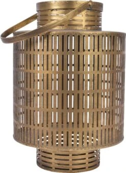 Decoris Windlicht Goud D 21,5 H 31,5 Cm