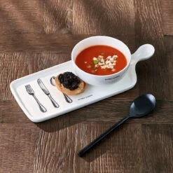 Rivièra Maison Dienblad Met Kom Chef's Special Wit 29,5 X 12 X 6,6 Cm -Lauraa Winkel 8720142210632 1 1