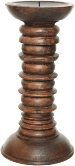 Decoris Kandelaar Bruin D 8,5 H 25 Cm