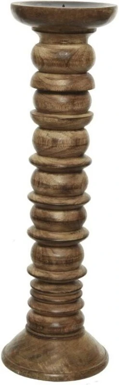 Decoris Kandelaar Bruin D 12 H 39 Cm