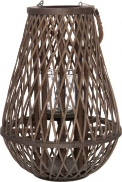 Intratuin Windlicht Silvio Grijs / Naturel D 16 H 41 Cm