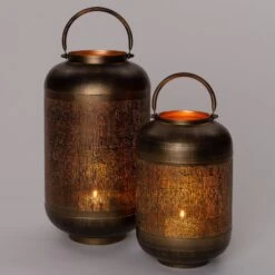 Intratuin Windlicht Gem Brons D 20 H 32 Cm -Lauraa Winkel 8720196069989 02