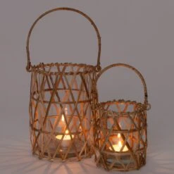 Intratuin Waxinelichthouder Wilg Ruit Naturel D 11 H 15 Cm -Lauraa Winkel 8720196070060 02