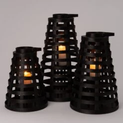 Intratuin Windlicht Taps Zwart D 28 H 40 Cm -Lauraa Winkel 8720196124312 1