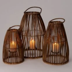 Intratuin Windlicht Riet Bruin D 23 H 33 Cm 5 Intratuin Windlicht Riet Bruin D 23 H 33 Cm -Lauraa Winkel 8720196130924 1 1