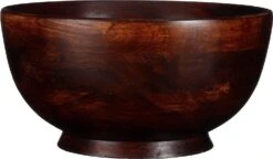 Mica Decorations Schaal Pompeo Donker Bruin D 25 H 12 Cm