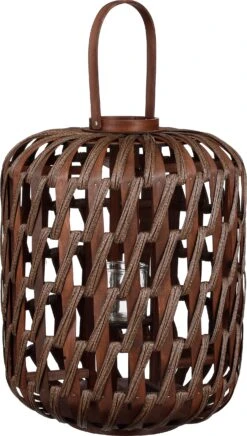 Mica Decorations Windlicht Helios Bruin D 42 H 55 Cm