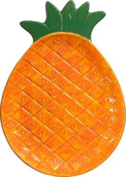 Mica Decorations Serveerschaal Ananas Oranje 36 X 25,5 X 4 Cm