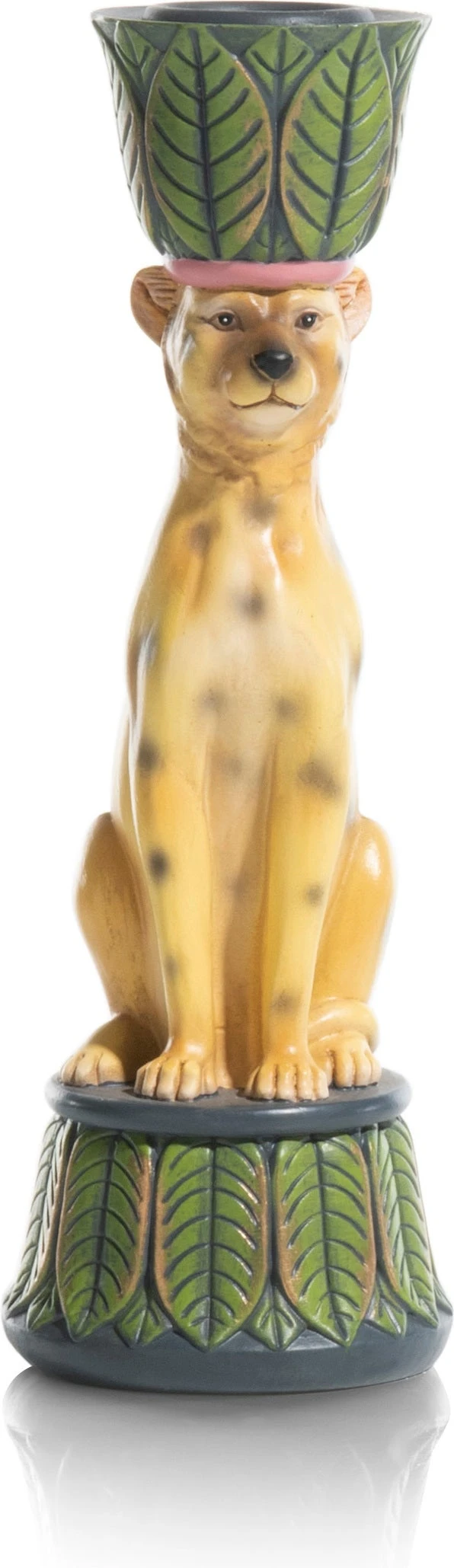 Coco Maison Kandelaar Rudo Goud / Groen 3 X 3 X 17 Cm 3 Coco Maison Kandelaar Rudo Goud / Groen 3 X 3 X 17 Cm