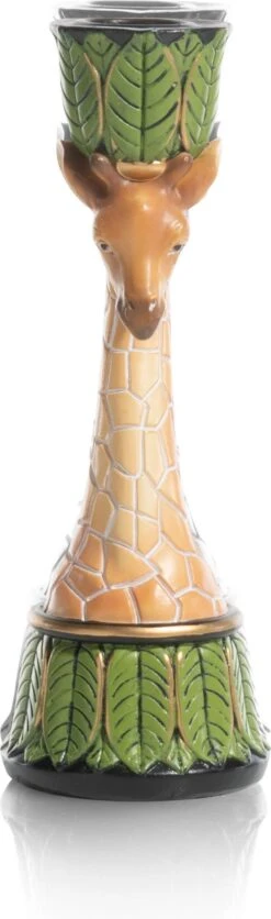 Coco Maison Kandelaar Ashur Goud / Groen 7 X 7 X 17 Cm