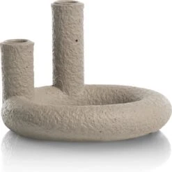 Coco Maison Kandelaar Bodin Taupe 18 X 18 X 13 Cm